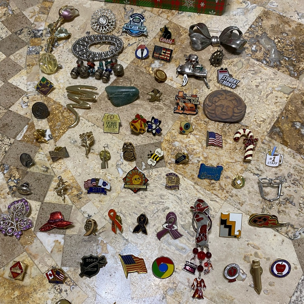 65 Pin/Brooch Collection